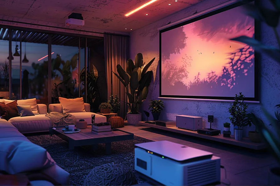 projector and surround sound